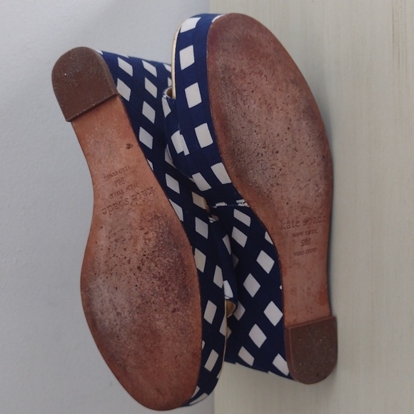 Kate Spade Navy and White Platform Sandals - Picture 10 of 11